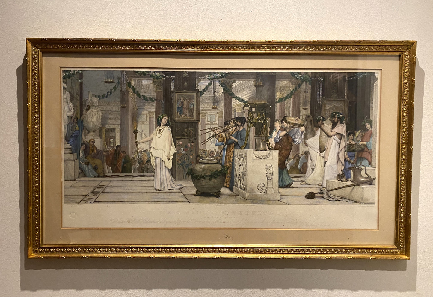 The vintage festival Gravure naar Alma Tadema