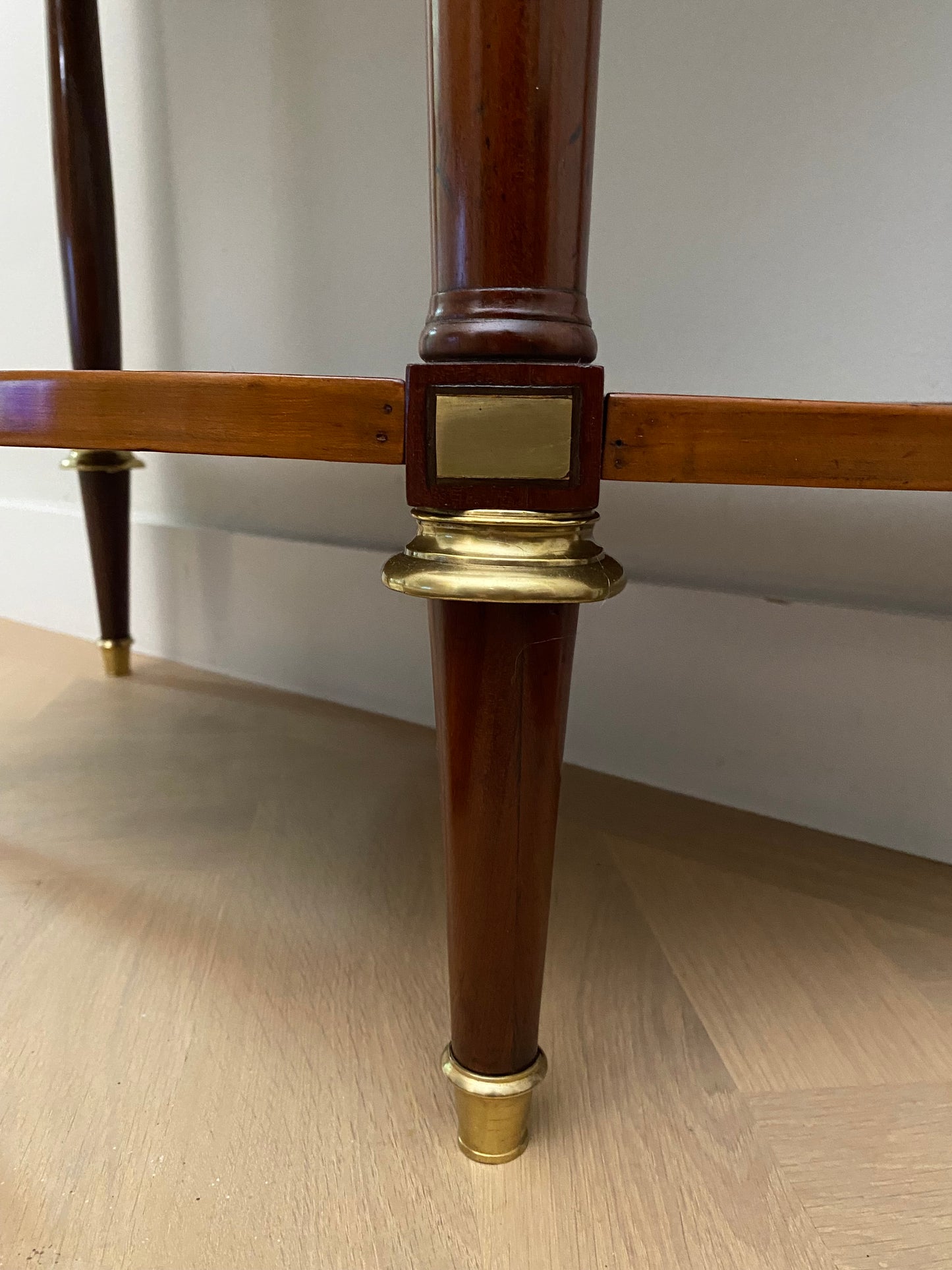 CONSOLE MAHONIE DEMI LUNE EIND LOUIS XVI