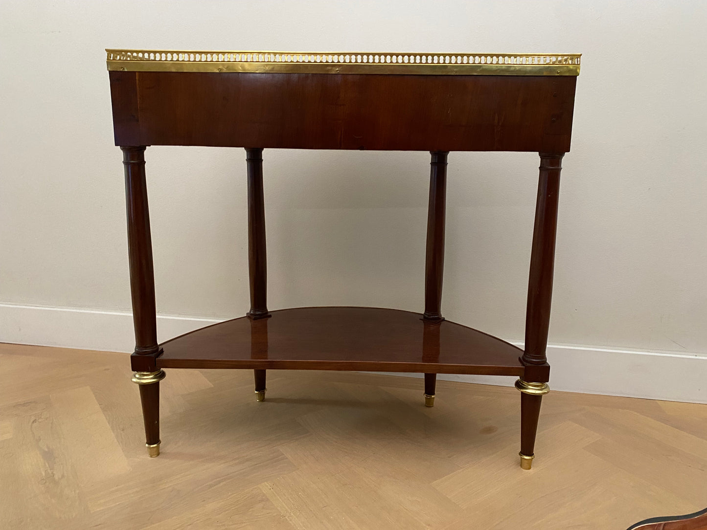 CONSOLE MAHONIE DEMI LUNE EIND LOUIS XVI