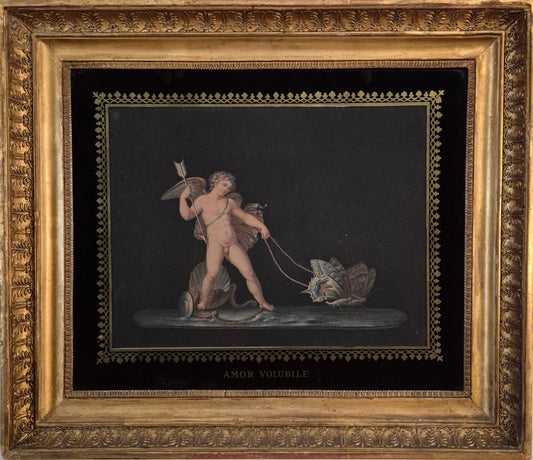 Paar kleurgravures Amor poetico en Amor volubile