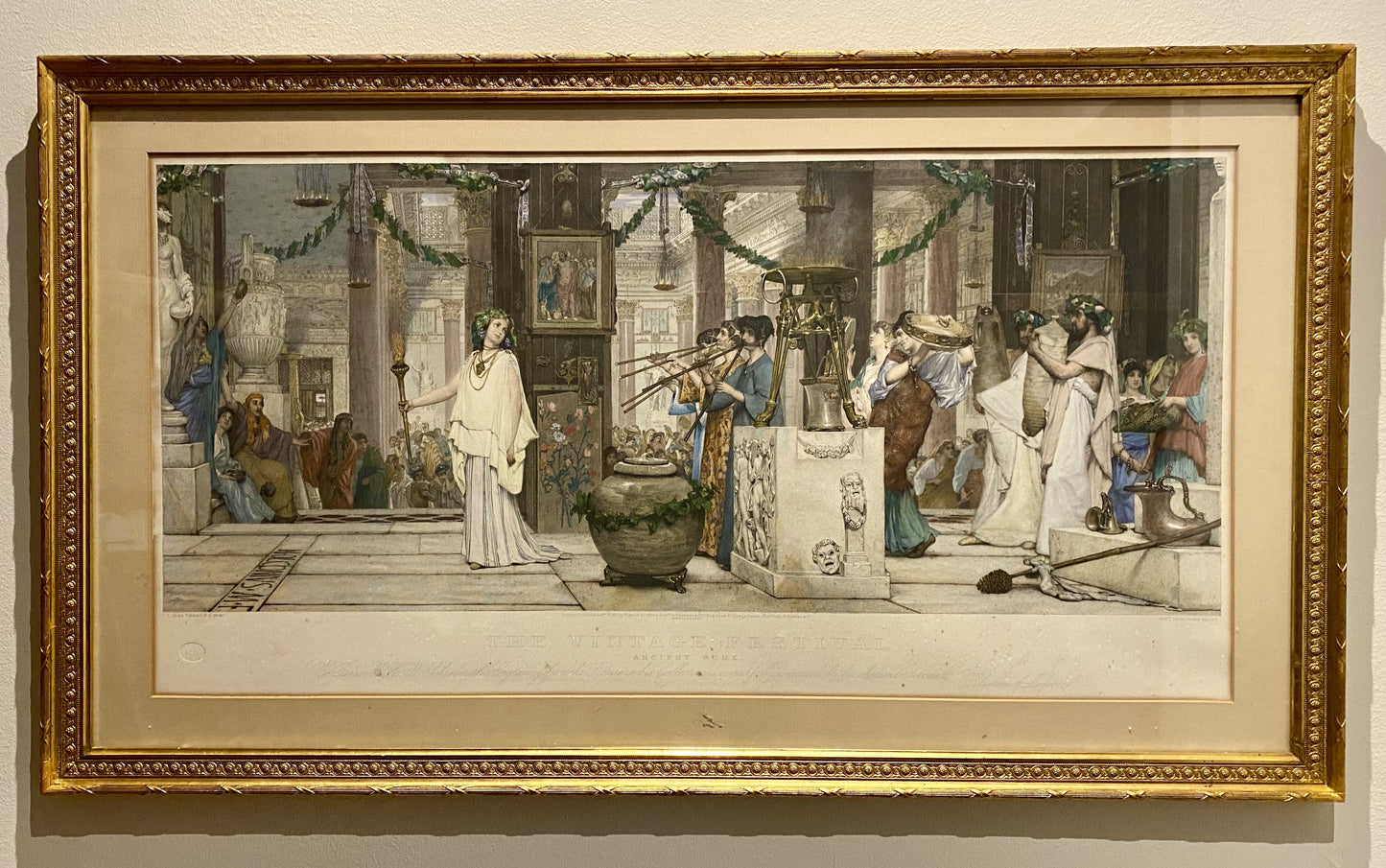 The vintage festival Gravure naar Alma Tadema