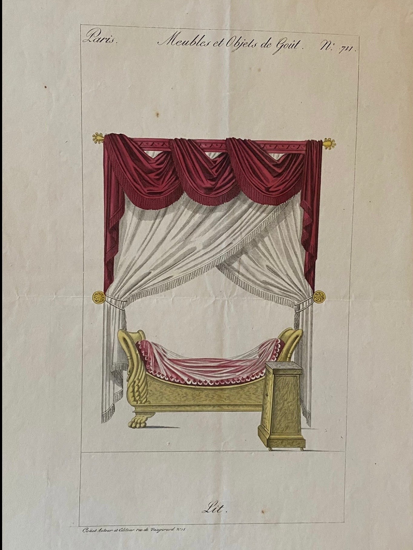 Vier gravures uit de" Collection de meubles et de goût"