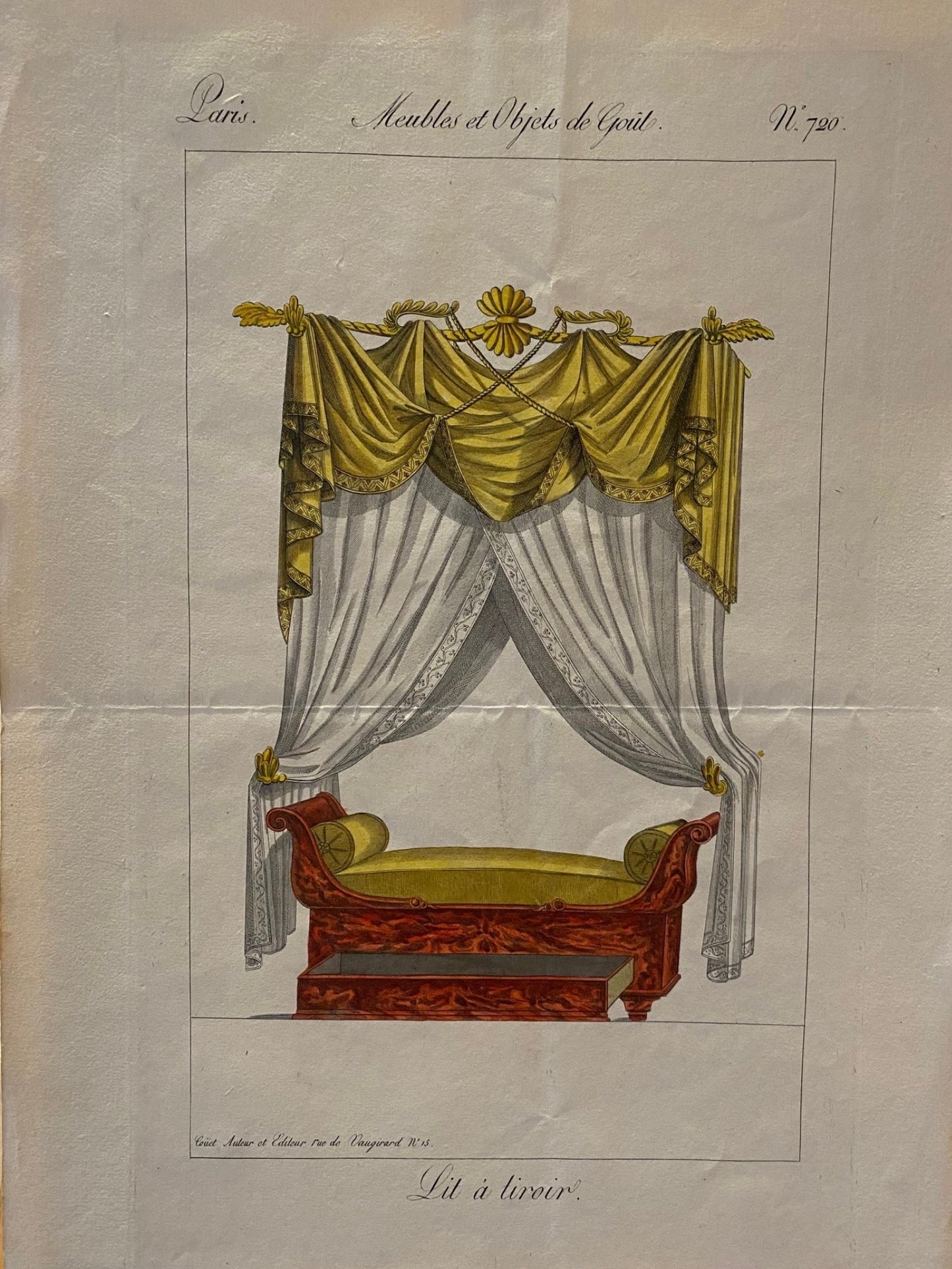 Vier gravures uit de" Collection de meubles et de goût"