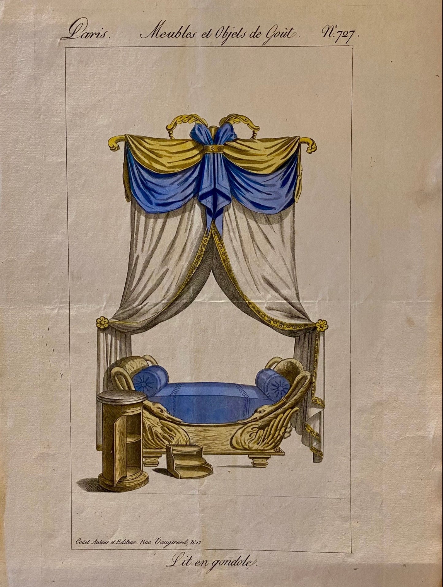 Vier gravures uit de" Collection de meubles et de goût"