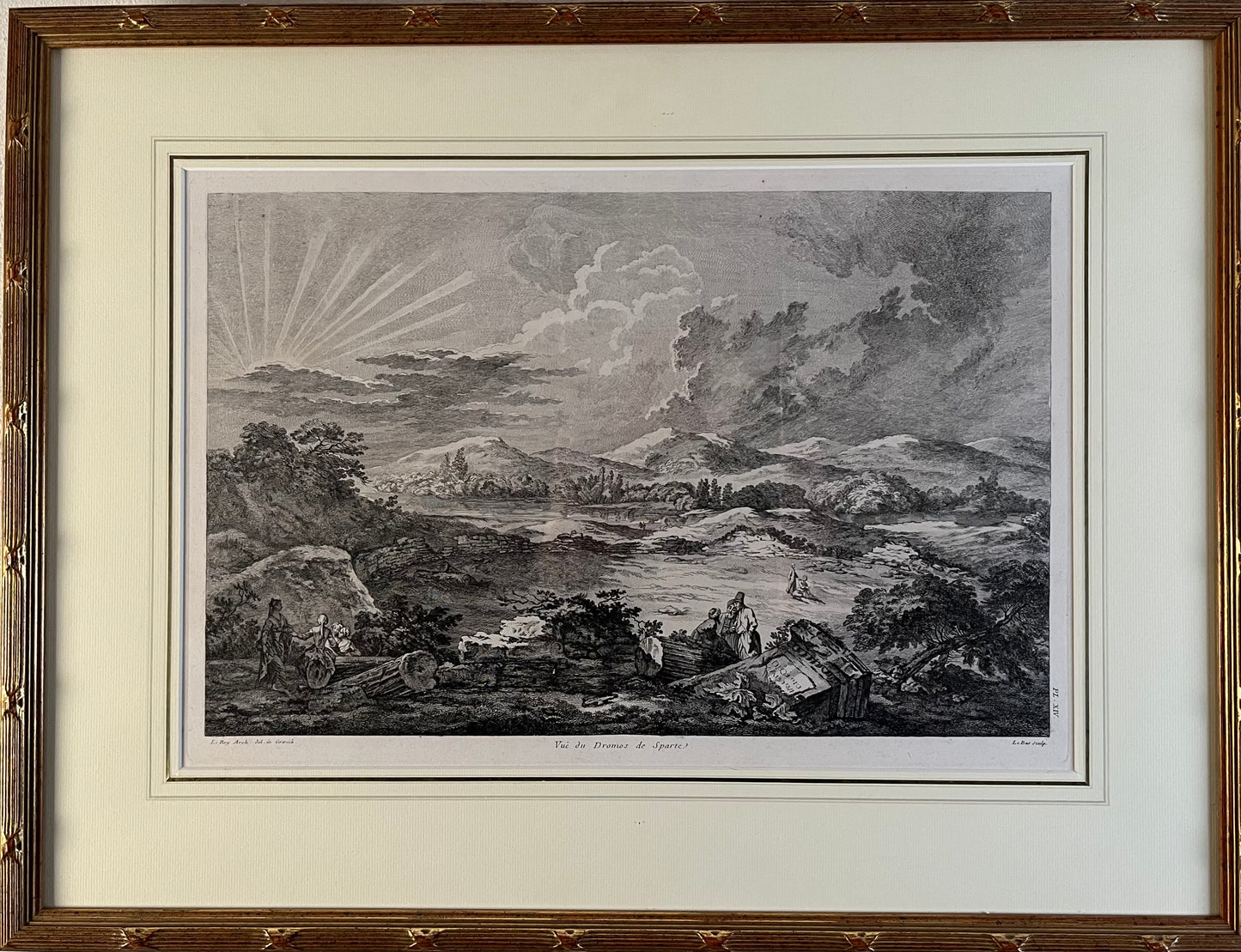 4 gravures gezichten op Griekenland