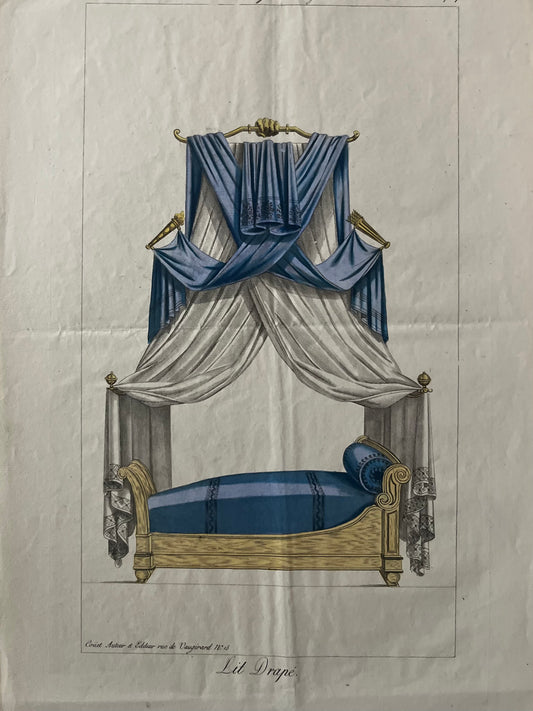 Vier gravures uit de" Collection de meubles et de goût"