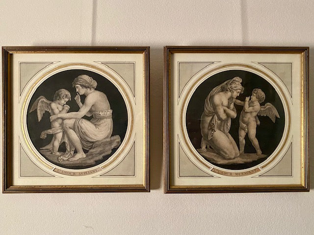 2 gravures Venus en Amor